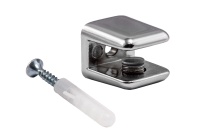 Полкодержатель для стекла мет. АК104 (6-8мм) хром (1 упак. = 2 шт.) AKS — купить мебельную фурнитуру в Санкт-Петербурге | AKS мебель
