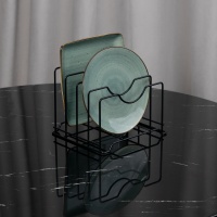 Держатель настольный для тарелок и крышек 260*235*20, черный РФ — купить мебельную фурнитуру в Санкт-Петербурге | AKS мебель
