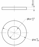 Шайба плоская d8 DIN125 (уп/1 кг/ ~658 шт) AKS — купить мебельную фурнитуру в Санкт-Петербурге | AKS мебель

