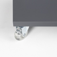 Колесо меб. CRYSTAL/2 d75 h99 с площадкой, прозрачный AKS — купить мебельную фурнитуру в Санкт-Петербурге | AKS мебель
