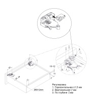Направляющая скрытого монтажа L-400 с доводчиком ДСП до18mm с замками AKS PLUS 3D полное выдвижение — купить мебельную фурнитуру в Санкт-Петербурге | AKS мебель
