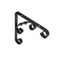 Полкодержатель мет. ARFA 150*150*13*2.5, черный AKS — купить мебельную фурнитуру в Санкт-Петербурге | AKS мебель
