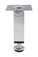 Опора меб. мет. D-737-3 h100 с регул. хром AKS — купить мебельную фурнитуру в Санкт-Петербурге | AKS мебель
