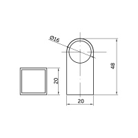 Держатель на рейлинг MODERN, античная бронза РФ — купить мебельную фурнитуру в Санкт-Петербурге | AKS мебель
