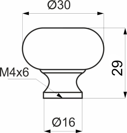 Ручка меб. кнопка мет. GP16 хром — купить мебельную фурнитуру в Санкт-Петербурге | AKS мебель
