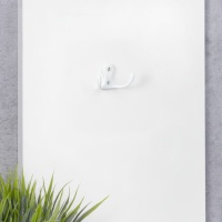 Крючок меб. двухрожковый мет. WP19 белый матовый GRIDLI — купить мебельную фурнитуру в Санкт-Петербурге | AKS мебель
