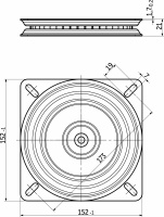 Держатель поворотный 152*152, толщина 1,5мм, полный подшипник (1уп.=30шт.), AKS — купить мебельную фурнитуру в Санкт-Петербурге | AKS мебель
