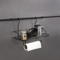 Корзина на трубу d16 одинарная+бумага CWJ220 черный AKS — купить мебельную фурнитуру в Санкт-Петербурге | AKS мебель
