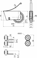 Комплект роликов SENATOR закрытый для 1 раздвижной двери AKS 60 кг усиленные — купить мебельную фурнитуру в Санкт-Петербурге | AKS мебель
