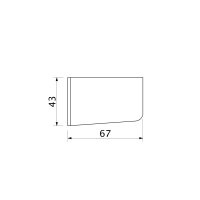 Накладка декор. ABS серая правая РФ — купить мебельную фурнитуру в Санкт-Петербурге | AKS мебель

