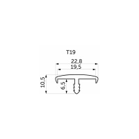 Профиль кромочный ПВХ T-19 дуб (123) структурный THERMOPLAST (бух.-35пог.м.) — купить мебельную фурнитуру в Санкт-Петербурге | AKS мебель
