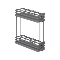 Выдвижная корзина-карго 150 FOCUS крепл.боковое/правое, графит PRIME by AKS — купить мебельную фурнитуру в Санкт-Петербурге | AKS мебель
