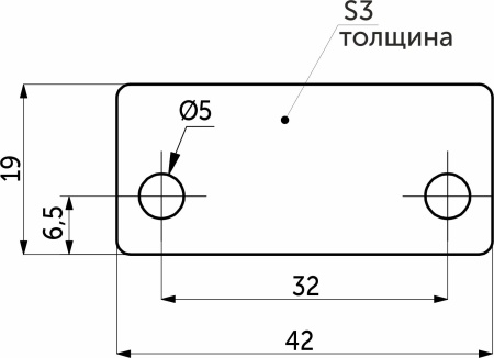 Пластина крепежная PPU1 42*19 РП — купить мебельную фурнитуру в Санкт-Петербурге | AKS мебель
