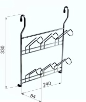 Корзина на трубу d16 для стаканов CWJ229 хром AKS — купить мебельную фурнитуру в Санкт-Петербурге | AKS мебель
