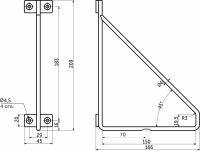 Полкодержатель мет. FANTOM 166*209 черный AKS — купить мебельную фурнитуру в Санкт-Петербурге | AKS мебель
