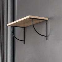 Полкодержатель мет. ORBIT 250*250*20*3, черный AKS — купить мебельную фурнитуру в Санкт-Петербурге | AKS мебель
