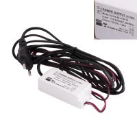 Блок питания Ultra 15W/12V с вилкой и миниконнектором (по 2 м), AKS — купить мебельную фурнитуру в Санкт-Петербурге | AKS мебель
