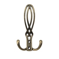 Крючок меб. трехрожковый мет. PALAZZO античная латунь AKS — купить мебельную фурнитуру в Санкт-Петербурге | AKS мебель
