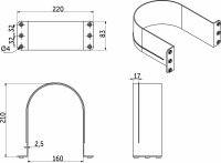 Обвод для сифона, серый пластик, РФ — купить мебельную фурнитуру в Санкт-Петербурге | AKS мебель
