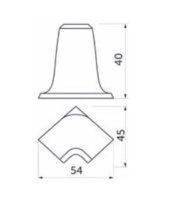 Уголок ПВХ внутрен. к плинтусу LK NWK тёмно-серый (201) EL-MECH-PLAST — купить мебельную фурнитуру в Санкт-Петербурге | AKS мебель
