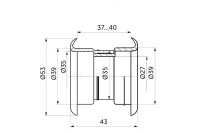 Пропуск вентиляционный D53 беж-клён пластик РП — купить мебельную фурнитуру в Санкт-Петербурге | AKS мебель
