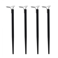 Опора меб. DIANA h725, черный матовый/хром (1 упак. = 4 шт.) AKS — купить мебельную фурнитуру в Санкт-Петербурге | AKS мебель
