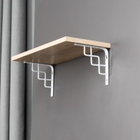 Полкодержатель мет. QUADRO 200*200*20*3, белый AKS — купить мебельную фурнитуру в Санкт-Петербурге | AKS мебель
