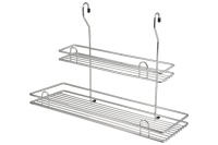 Корзина на трубу d16 двойная большая CWJ103B хром AKS — купить мебельную фурнитуру в Санкт-Петербурге | AKS мебель
