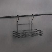 Корзина на трубу d16 одинарная мини CWJ102M черный AKS — купить мебельную фурнитуру в Санкт-Петербурге | AKS мебель
