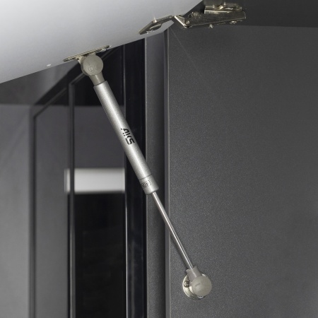 Подъемник газовый верхний 150N серый AKS — купить мебельную фурнитуру в Санкт-Петербурге | AKS мебель
