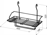 Корзина на трубу d16 одинарная+бумага CWJ220 черный AKS — купить мебельную фурнитуру в Санкт-Петербурге | AKS мебель

