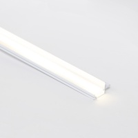 Профиль алюминиевый врезной/торцевой CAPELLA-3216W, с экраном, цвет белый, 2м (для 16 ДСП), AKS — купить мебельную фурнитуру в Санкт-Петербурге | AKS мебель
