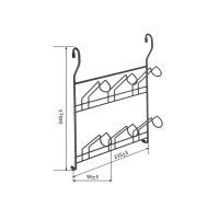 Корзина на трубу d16 для стаканов CWJ229 хром AKS — купить мебельную фурнитуру в Санкт-Петербурге | AKS мебель
