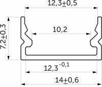Профиль алюминиевый накладной SIRIUS-1407S с экраном, цвет черный, 2м, AKS — купить мебельную фурнитуру в Санкт-Петербурге | AKS мебель
