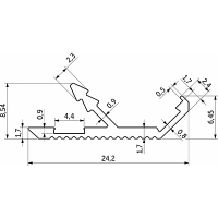 Ручка-профиль алюм. врезная KASKAD-18, 3м, анодированный черный AKS — купить мебельную фурнитуру в Санкт-Петербурге | AKS мебель
