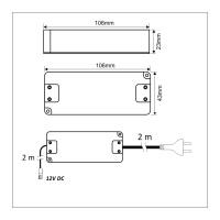 Блок питания ZSI 16W/12V, с вилкой и мини коннектером, HLT — купить мебельную фурнитуру в Санкт-Петербурге | AKS мебель
