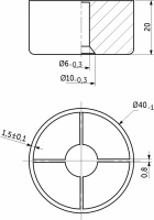 Опора меб. пласт. d40 h20 чёрный РП — купить мебельную фурнитуру в Санкт-Петербурге | AKS мебель
