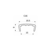 Профиль кромочный ПВХ C-16 красное дерево (C14) структурный POLKEMIC (2,6м) — купить мебельную фурнитуру в Санкт-Петербурге | AKS мебель

