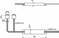 Выключатель бесконтактный на движение (PIR), двойной, врезной/накладной, 12/24V, 60W/100W, белый, AKS — купить мебельную фурнитуру в Санкт-Петербурге | AKS мебель
