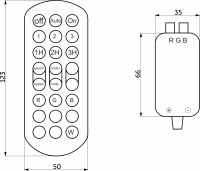 Контроллер для светодиодной ленты RGB, с пультом, музыкальный,12/24V, 72W/144W, AKS — купить мебельную фурнитуру в Санкт-Петербурге | AKS мебель
