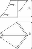 Уголок ПВХ внутрен. к плинтусу LР NW светло-коричневый (117) EL-MECH-PLAST — купить мебельную фурнитуру в Санкт-Петербурге | AKS мебель
