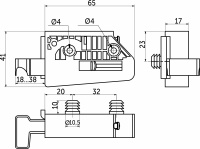 Навес кухонный регулируемый ABS правый на втулках РФ — купить мебельную фурнитуру в Санкт-Петербурге | AKS мебель

