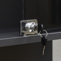 Замок для стеклянных распашных 2-х дверей механический 409 AKS — купить мебельную фурнитуру в Санкт-Петербурге | AKS мебель
