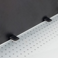 Полкодержатель для стекла мет. АК104 (6-8мм) черный матовый AKS — купить мебельную фурнитуру в Санкт-Петербурге | AKS мебель
