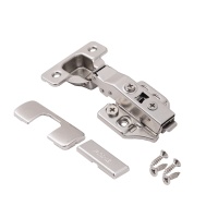 Петля накладная без пружины 45мм h0 clip-on PRIME by AKS 3D (саморезы, заглушки) (упак. = 2 шт.) — купить мебельную фурнитуру в Санкт-Петербурге | AKS мебель
