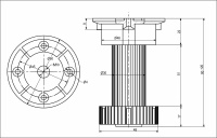 Опора кухонная пласт. h100 трехсоставная, черный (1 уп. = 280 шт.) — купить мебельную фурнитуру в Санкт-Петербурге | AKS мебель
