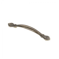 Ручка меб. скоба мет. WERON 128 античная латунь, AKS — купить мебельную фурнитуру в Санкт-Петербурге | AKS мебель
