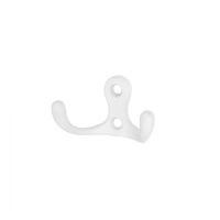 Крючок меб. двухрожковый мет. WP19 белый матовый GRIDLI — купить мебельную фурнитуру в Санкт-Петербурге | AKS мебель
