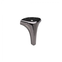 Опора меб. мет. OLYMPIA h120 угловая черный хром AKS — купить мебельную фурнитуру в Санкт-Петербурге | AKS мебель
