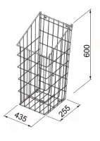 Корзина для белья 500 (435*255*600), белый REJS — купить мебельную фурнитуру в Санкт-Петербурге | AKS мебель
